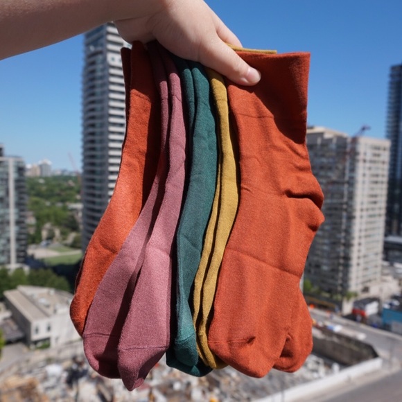 Accessories - 🌿 Earth-tone Modal Socks (Set of 5)